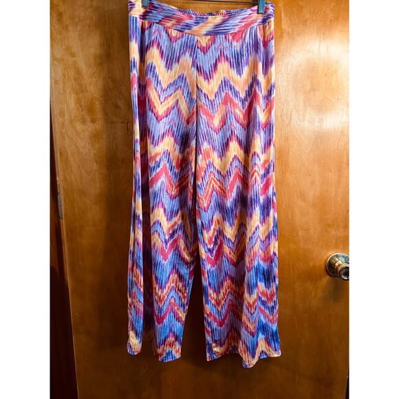 Sharagano Women's Wide Leg Palazzo Pants Fun Design Size Medium - Picture 1 of 9